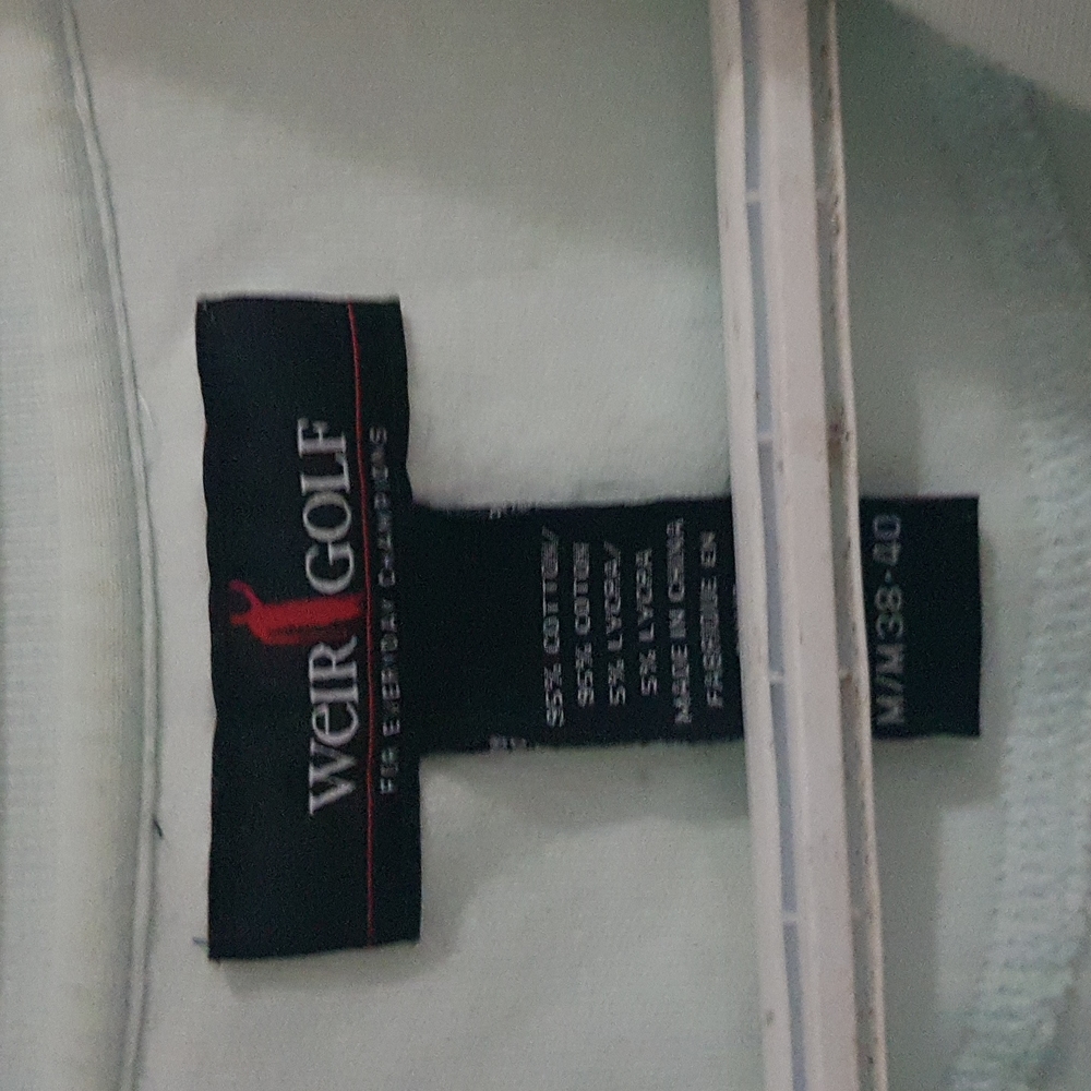 Mens Weir  Golf pale blue polo shirt